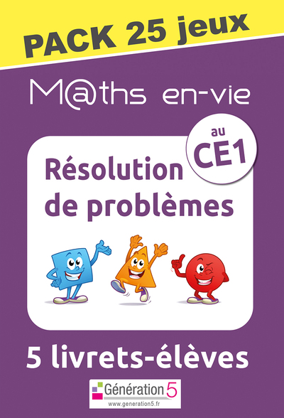Picture of M@ths en-vie - Pack 25 jeux de 5 livrets - Résolution de problèmes au CE1