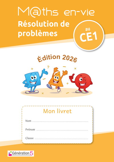 Image de Livret élève - Enseigner la résolution de problèmes au CE1 - Maths en-vie (édition 2026)