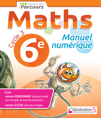 Picture of Manuel numérique iParcours maths cycle 3 - 6e (clé USB) 2016