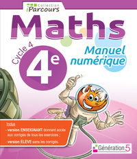 Picture of Manuel numérique iParcours maths cycle 4 - 4e (clé USB) 2016