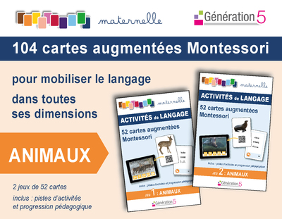 Image de 104 cartes augmentées Montessori "Animaux"