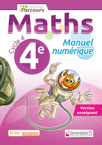 Picture of Manuel numérique iParcours maths cycle 4 vol. 4e (DVD enseignant monoposte) 2016
