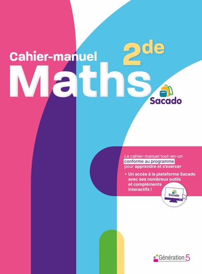 Image de Cahier-manuel maths seconde Sacado