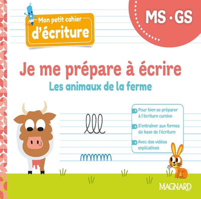 Image de Je me prépare à écrire MS-GS, Les animaux de la ferme (2022) - Cahier