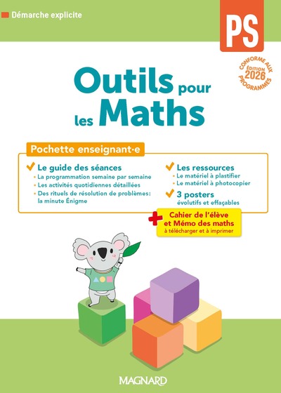 Picture of Outils pour les Maths PS (2026) - Pochette enseignant : Guide pédagogique + Posters + Fiches ressources