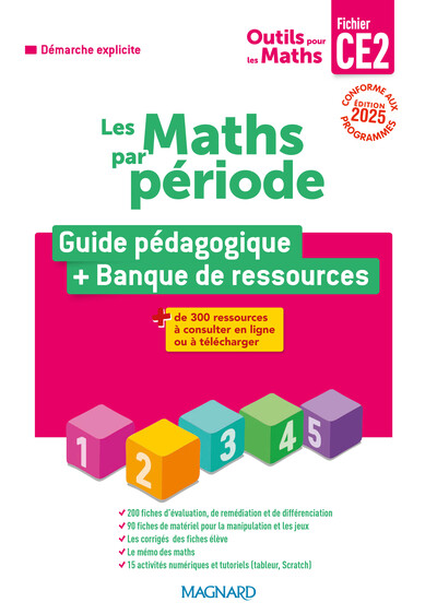 Picture of Outils pour les Maths CE2 par période (2025) - Guide du fichier + Banque de ressources