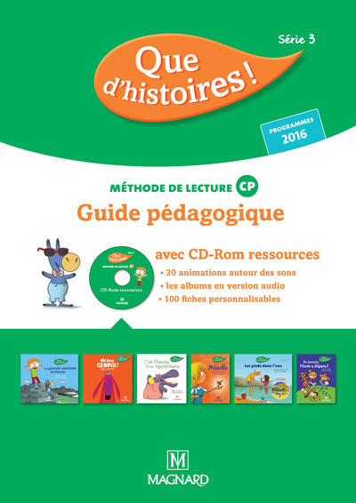 Image de Que d'histoires ! CP Série 3 (2016) - Guide pédagogique avec CD-Rom