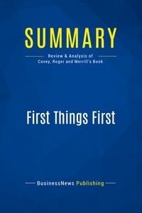 Image de Summary: First Things First
