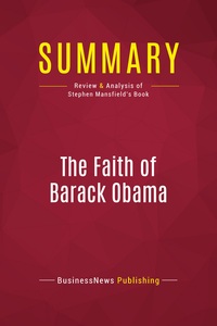 Picture of Summary: The Faith of Barack Obama
