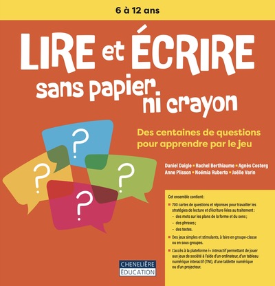 Image de LIRE ET ÉCRIRE SANS PAPIER NI CRAYON