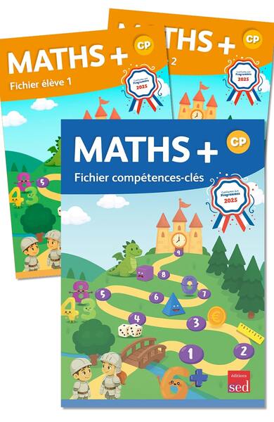 Image de MATHS + - Lot de 3 cahiers - CP - PROGRAMMES 2025