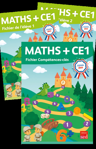 Picture of MATHS+ CE1 - lot de 3 cahiers de l'élève - programmes 2025