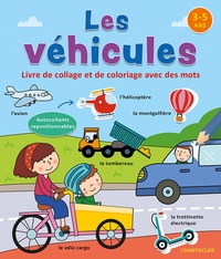 Image de Les véhicules - Livre de collage et de coloriage avec des mots (3-5 a.)