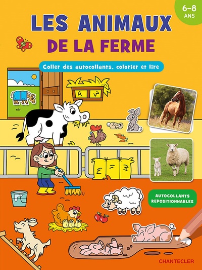 Image de Les animaux de la ferme (6-8 a.) Coller des autocol., colorier et lire -