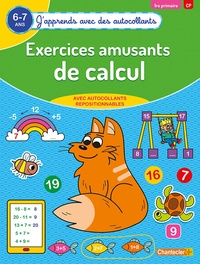 Image de Exercices amusants de calcul (6-7 a.) - (J'apprends avec des autocollants)