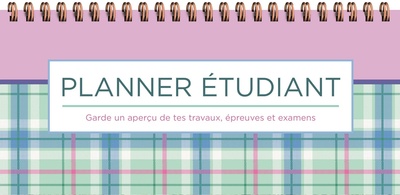Image de Planner étudiant - lavender tartan (spirale)