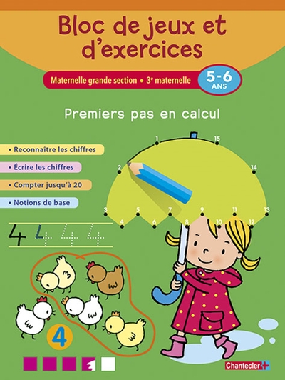 Image de BLOC DE JEUX ET D'EXERCICES - PREMIERS PAS EN CALCUL (5-6 A)