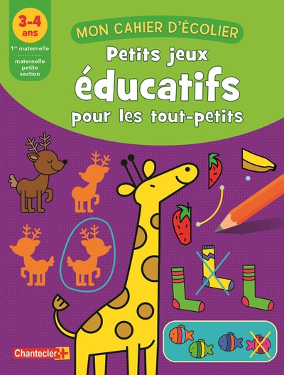 Image de Mon cahier d'écolier (3-4 ans) petits jeux éducatifs