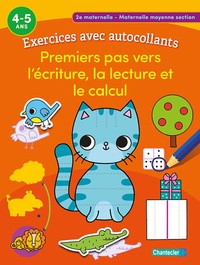 Image de Exercices avec autocollants - Premiers pas vers l'écriture, la lecture et le calcul (4-5 a.)