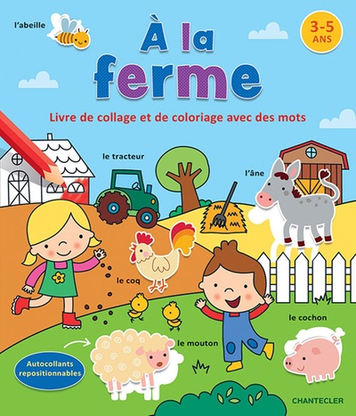 Image de A la ferme - Livre de collage et de coloriage avec des mots (3-5 a.)