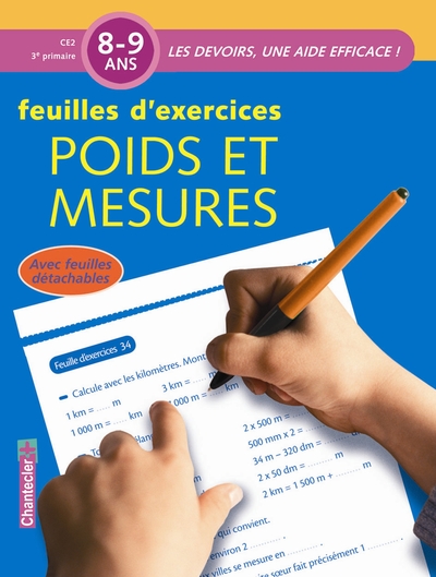 Image de POIDS ET MESURES 8-9 ANS CE2 - FEUILLES D'EXERCICES