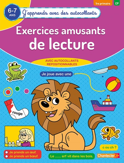 Image de Exercices amusants de lecture (6-7 a.) - (J'apprends avec des autocollants)