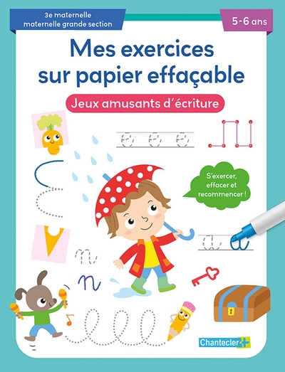 Image de Mes exercices sur papier effaçable - Jeux amusants d'écriture (5-6 a.)