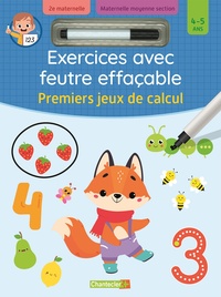 Image de EXERCICES AVEC FEUTRE EFFAÇABLE - PREMIERS JEUX DE CALCUL (4-5 A.)