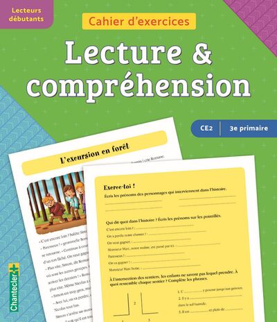 Image de Cahier d'exercices lecture & compréhension (CE2 -3e primaire) (vert-bleu)