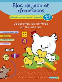Image de BLOC DE JEUX ET D'EXERCICES - J'APPRENDS LES CHIFFRES (4-5)