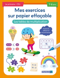 Image de Mes exercices sur papier effaçable - Les tables de multiplication (7-8 a.)