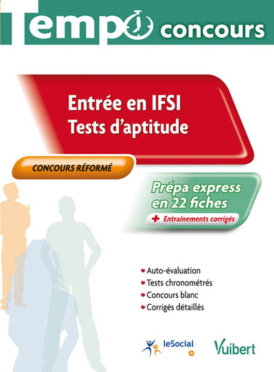 Picture of Concours IFSI - Tests d'aptitude - Ecrit - Tempo - L'essentiel en fiches