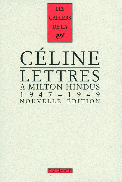 Image de Lettres à Milton Hindus