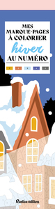 Image de Mes marque-pages à colorier au numéro : Hiver