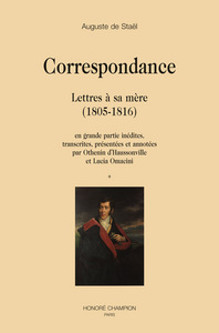 Picture of Correspondance - lettres à sa mère, 1805-1816, en 2 volumes.