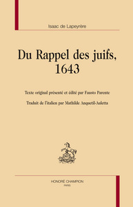 Picture of Du rappel des Juifs, 1643