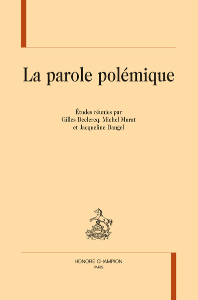 Image de La parole polémique