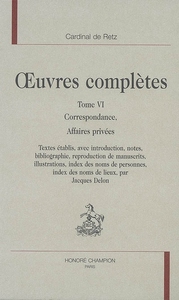 Image de Oeuvres complètes T6 : Correspondance. Affaires privées