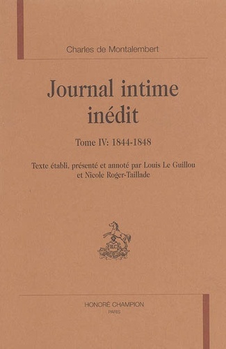 Picture of Journal intime inédit T4 : 1844-1848