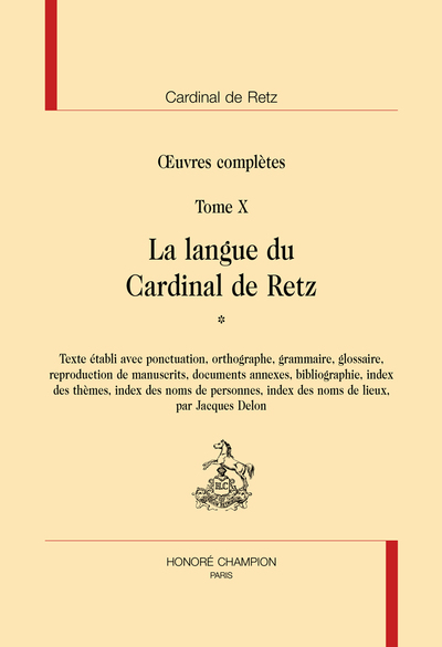 Picture of La langue du Cardinal de Retz