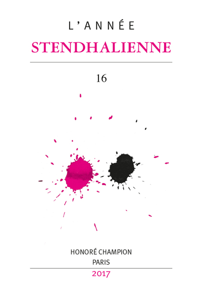 Image de L’Année stendhalienne N° 16. 2017