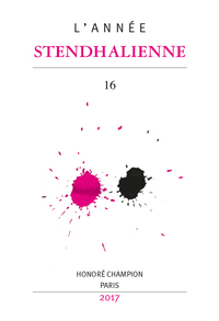 Image de L’Année stendhalienne N° 16. 2017