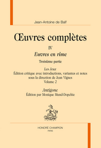 Image de Euvres en rimes, 3eme partie : Les jeux, volume 2 - Antigone