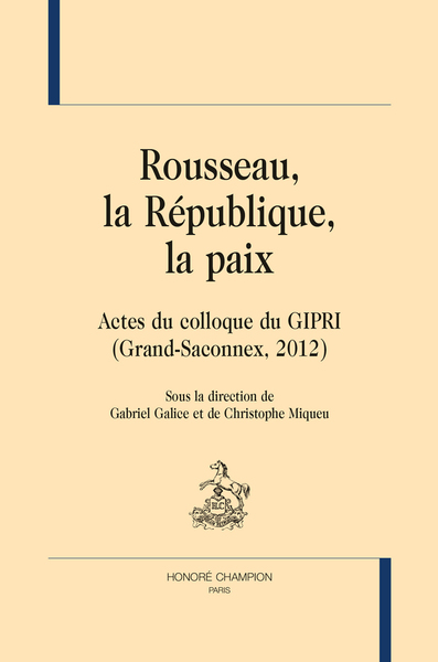 Image de Rousseau, la République, la paix