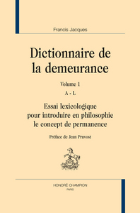 Image de Dictionnaire de la demeurance. Pack en 2 volumes