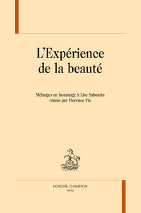 Picture of L'expérience de la beauté - mélanges en hommage à Lise Sabourin