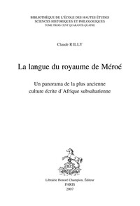 Picture of La langue du royaume de Méroé - un panorama de la plus ancienne culture écrite d'Afrique subsaharienne
