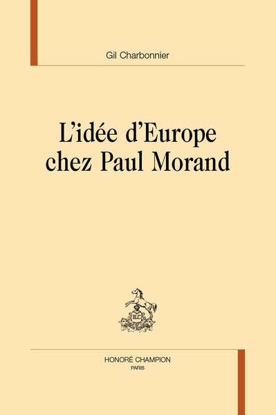 Picture of L'idée d'Europe chez Paul Morand