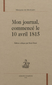 Picture of Mon journal, commencé le 10 avril 1815