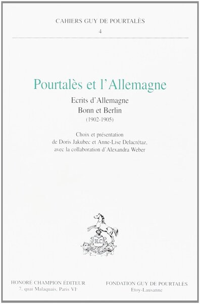 Picture of Pourtalès et l'Allemagne - écrits d'Allemagne
